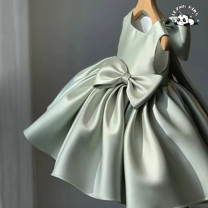 LEZONKIDS - Custom Kids Clothing Children Pageant Wedding Birthday Party Dress Baby Dress Bow Princess  Flower Girls' Dresses